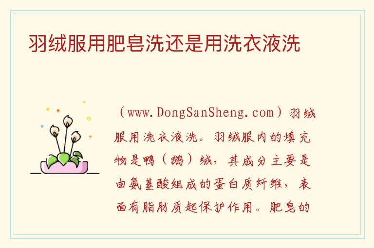 洗衣液洗羽绒服好不好，洗衣液洗羽绒服好不好