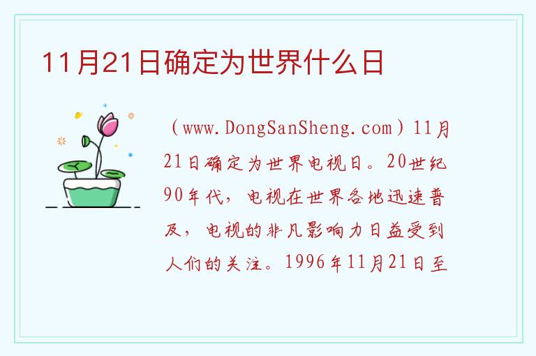 11月21日确定为世界什么日 11月23日是世界什么日