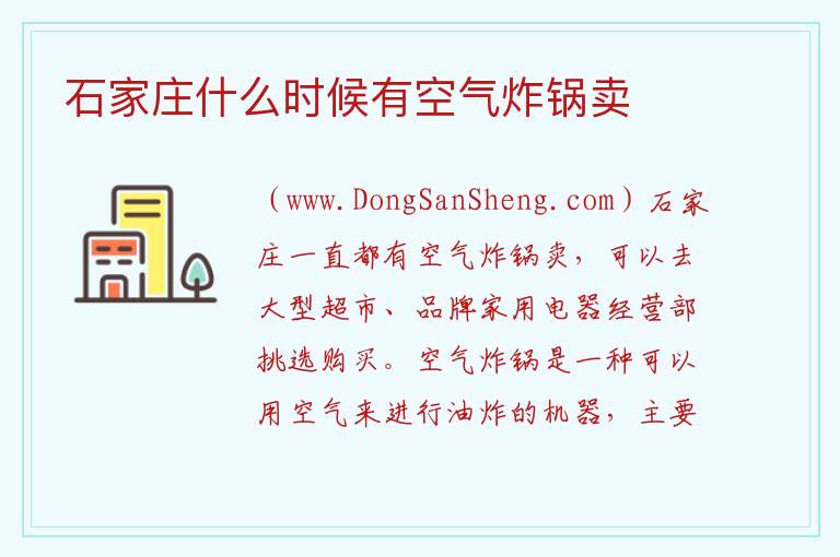 石家庄什么时候有空气炸锅卖 