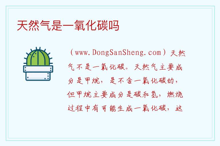 天然气是一氧化碳吗 
