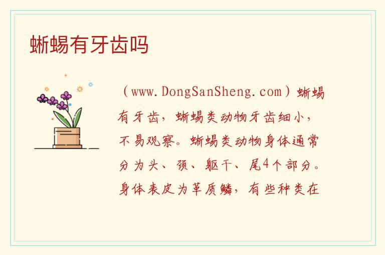 蜥蜴有牙齿吗 