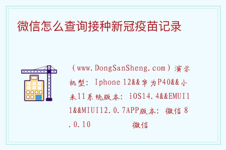 微信怎么查询接种新冠疫苗记录 