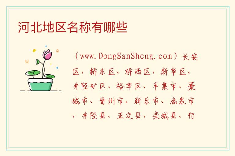 河北地区名称有哪些 
