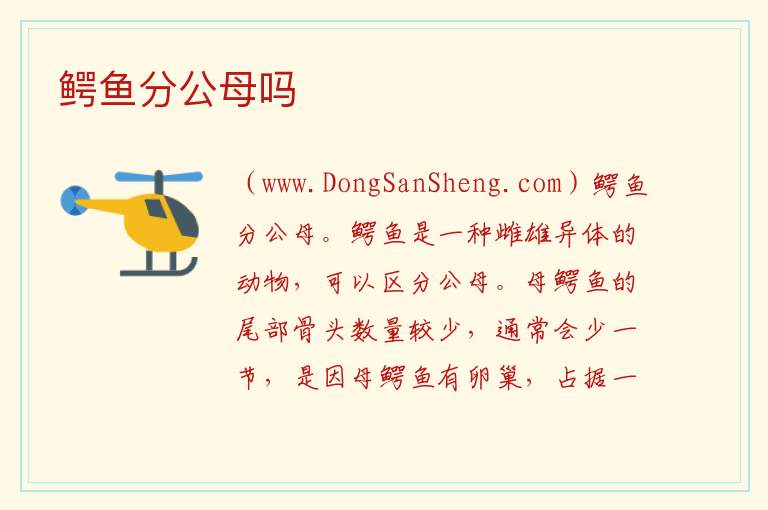 鳄鱼分公母吗 鳄鱼公母是由什么决定
