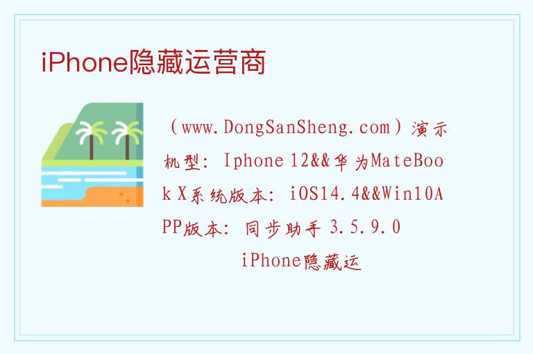 iPhone隐藏运营商 