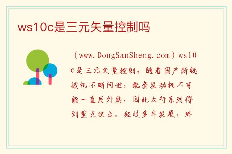 ws10c是三元矢量控制吗 