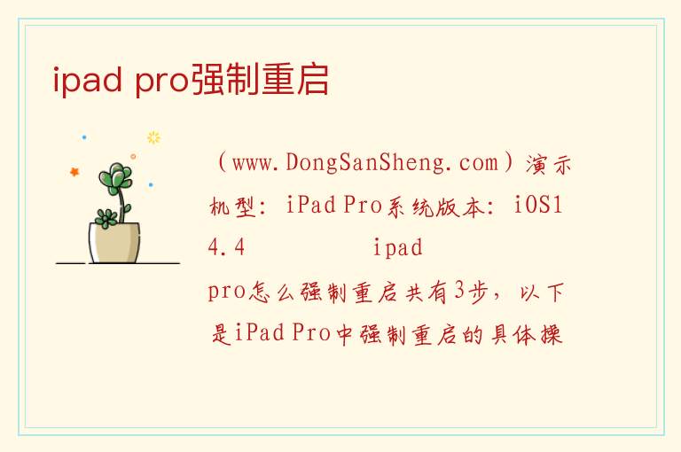 ipad pro强制重启 
