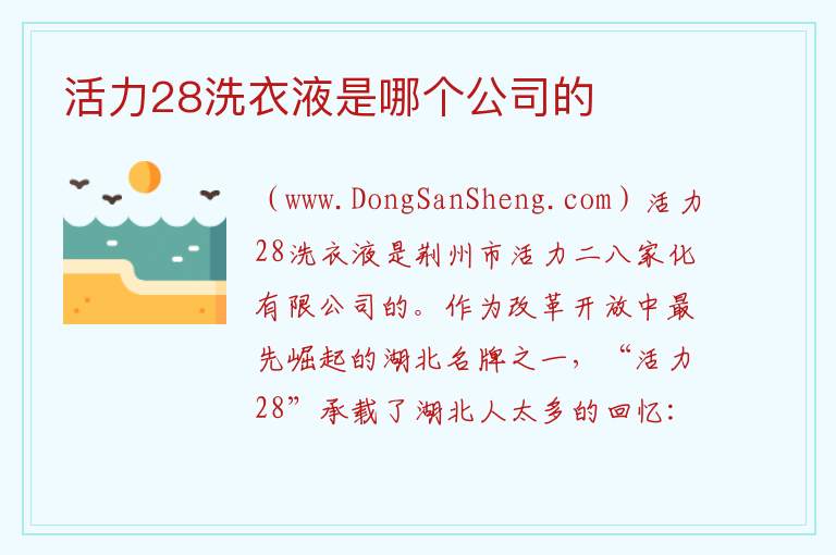 活力28洗衣液是哪个公司的 