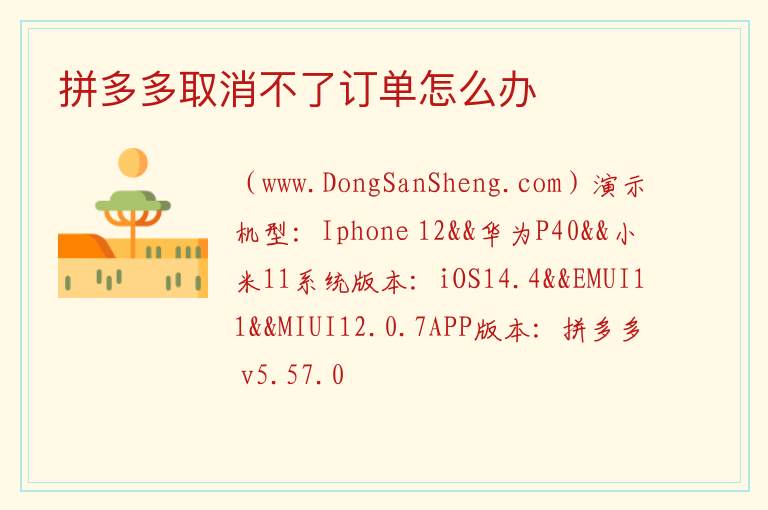 拼多多取消不了订单怎么办 