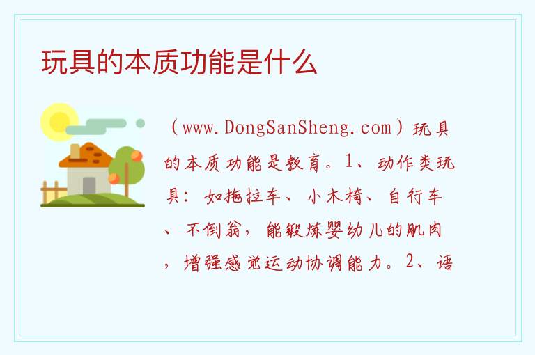 玩具的本质功能是什么 