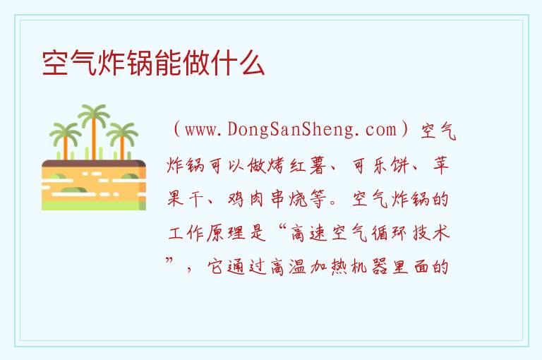 空气炸锅能做什么 