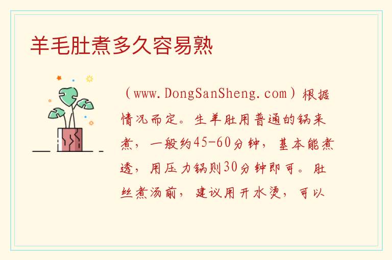 羊毛肚煮多久容易熟 