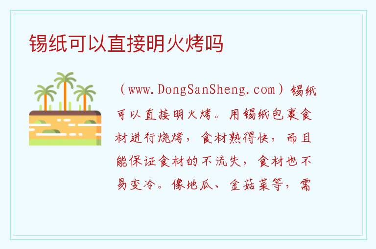 锡纸可以直接明火烤吗 