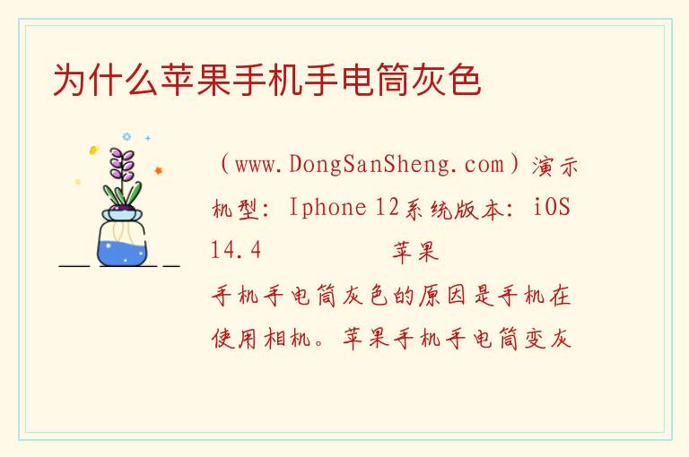 为什么苹果手机手电筒灰色 