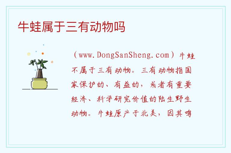 牛蛙属于三有动物吗 