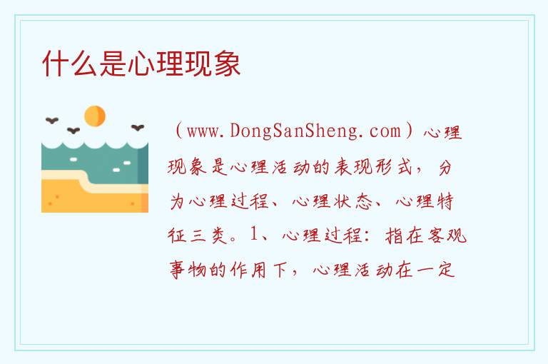 什么是心理现象 