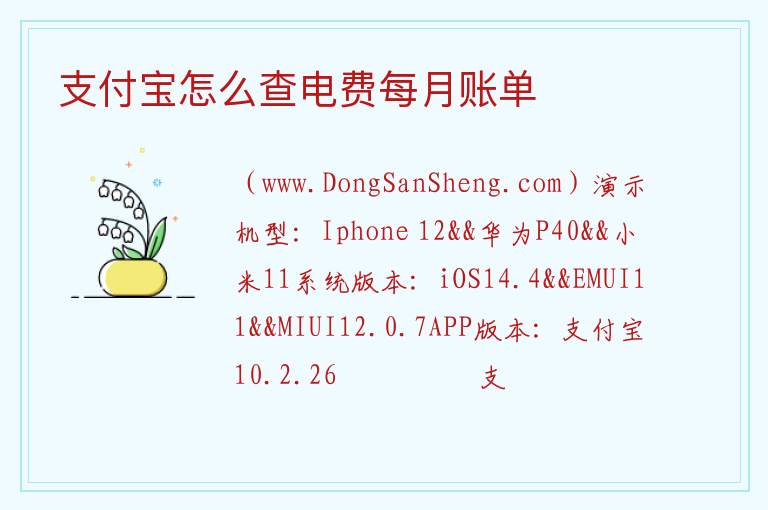 支付宝怎么查电费每月账单 