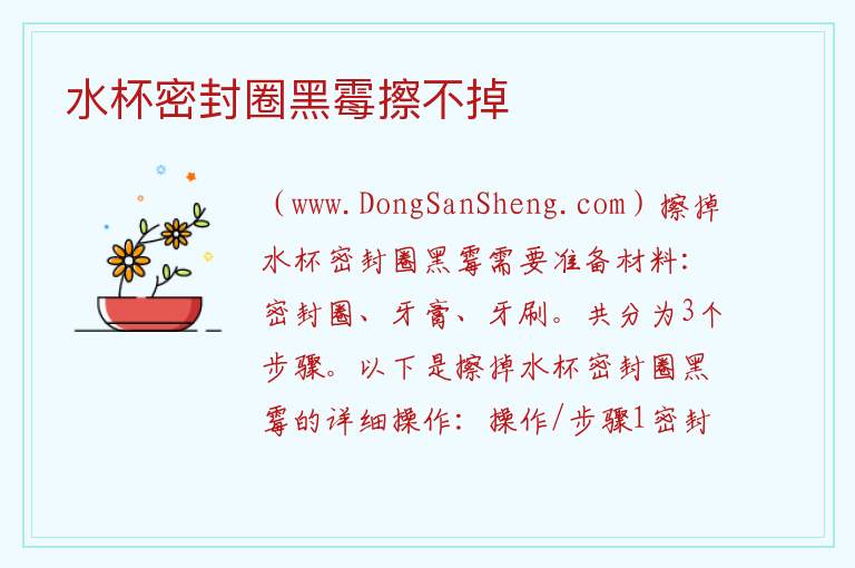 水杯密封圈黑霉擦不掉 