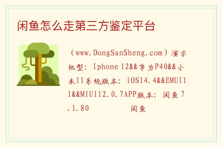 闲鱼怎么走第三方鉴定平台 