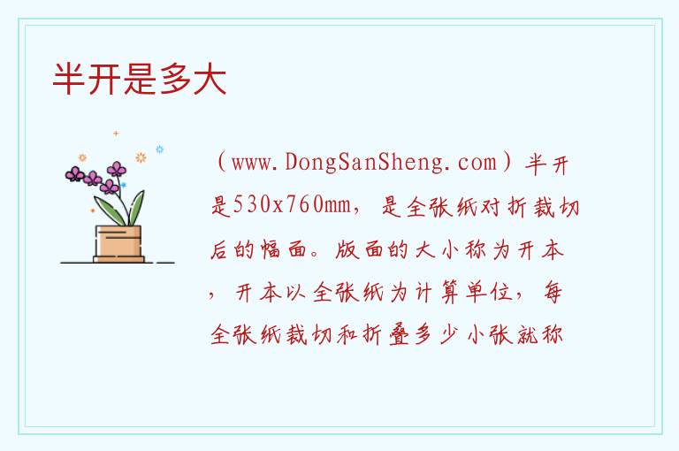 半开是多大 
