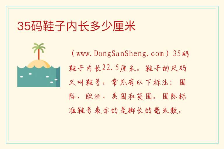 35码鞋子内长多少厘米 