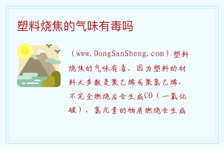 塑料烧焦的气味有毒吗 