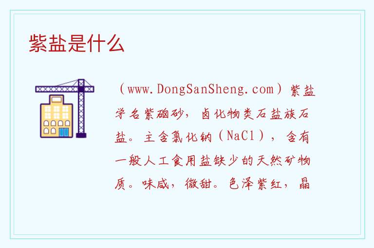 紫盐是什么 