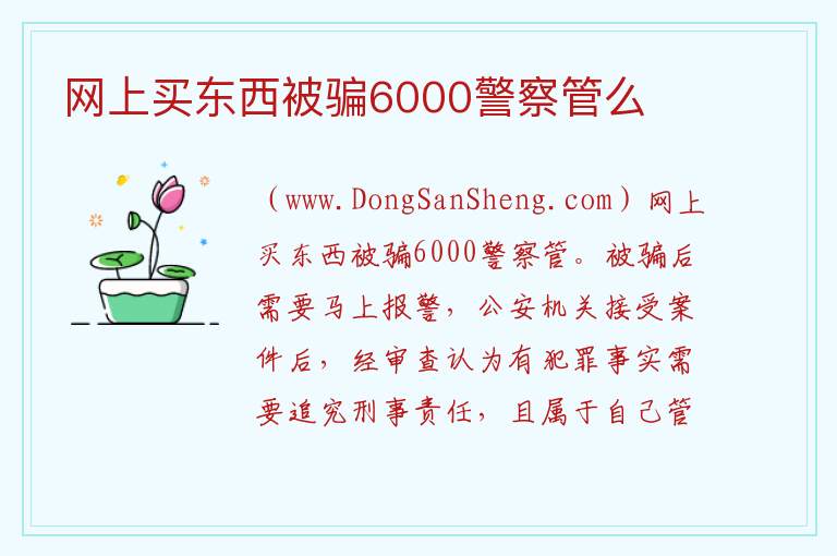 网上买东西被骗6000警察管么 