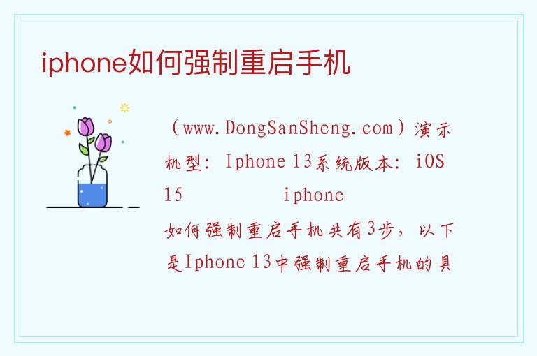 iphone如何强制重启手机 