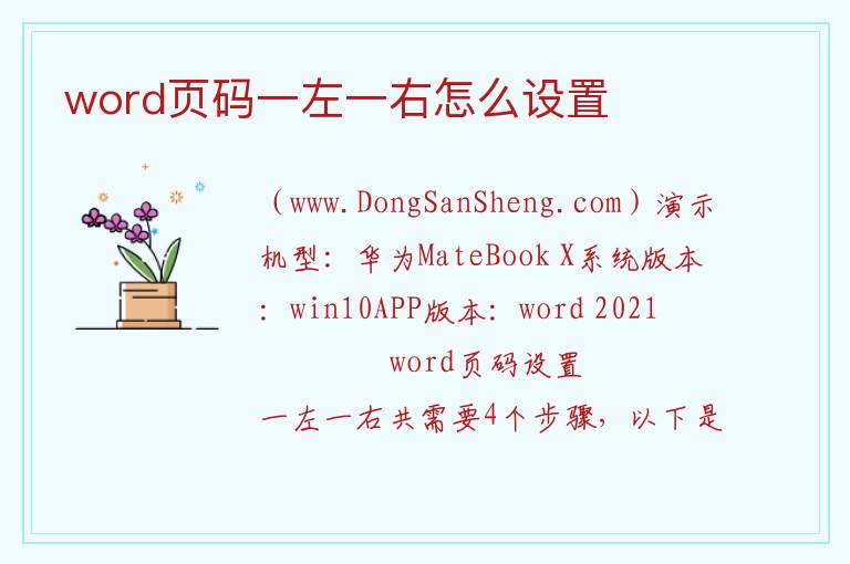 word页码一左一右怎么设置 