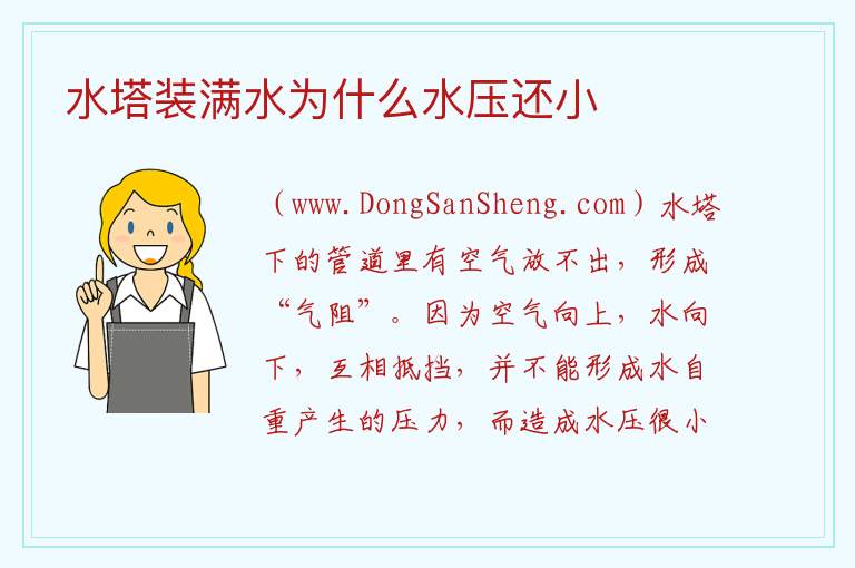 水塔装满水为什么水压还小 