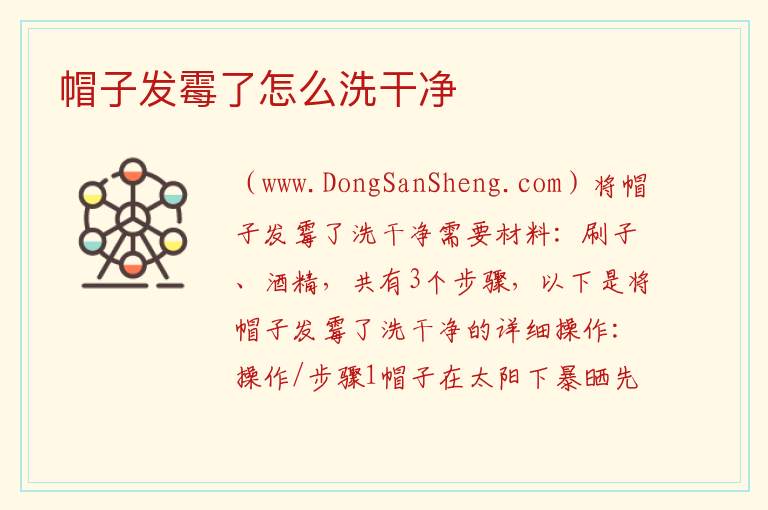 帽子发霉了怎么洗干净 