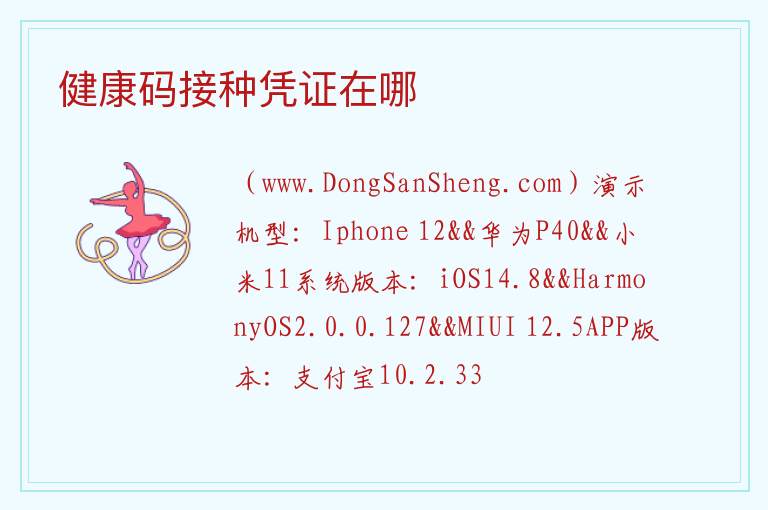 健康码接种凭证在哪 