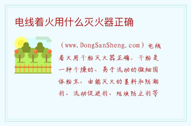 电线着火用什么灭火器正确 
