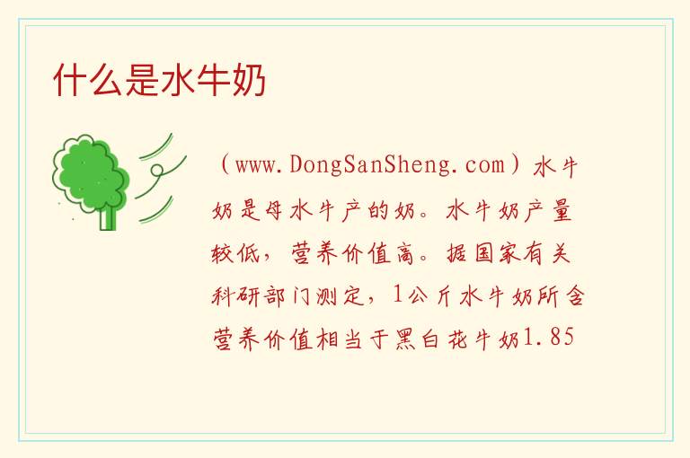 什么是水牛奶 