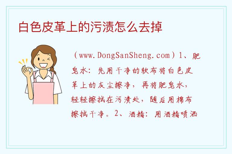 白色皮革上的污渍怎么去掉 