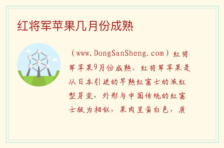 红将军苹果几月份成熟 
