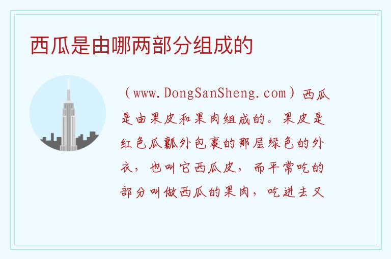 西瓜是由哪两部分组成的 