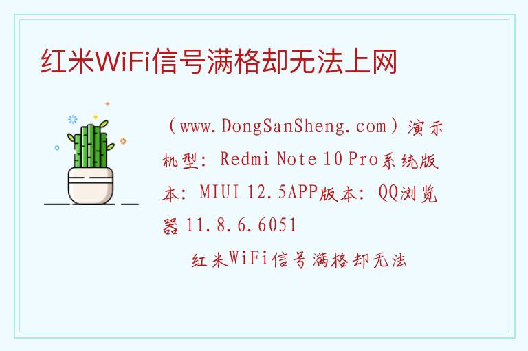 红米WiFi信号满格却无法上网 