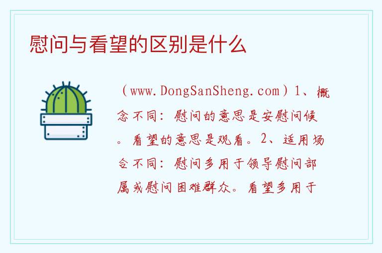 慰问与看望的区别是什么 