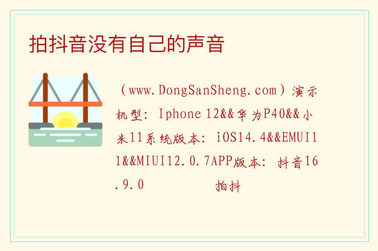 拍抖音没有自己的声音 