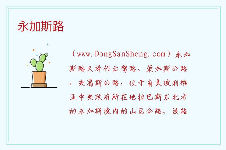 永加斯路 美洲玻利维亚：永加斯路旅游攻略