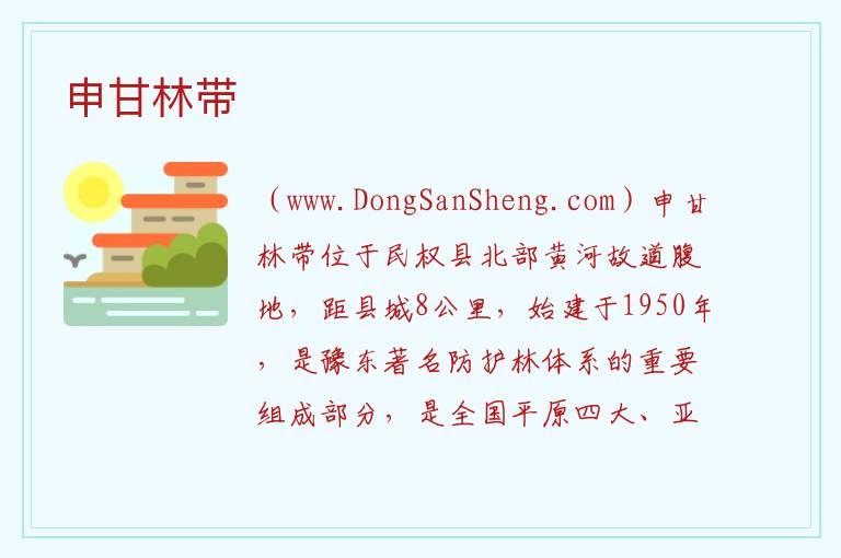 申甘林带 河南省商丘市民权县：申甘林带旅游攻略