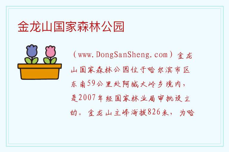 金龙山国家森林公园 黑龙江省哈尔滨市阿城：金龙山国家森林公园旅游攻略