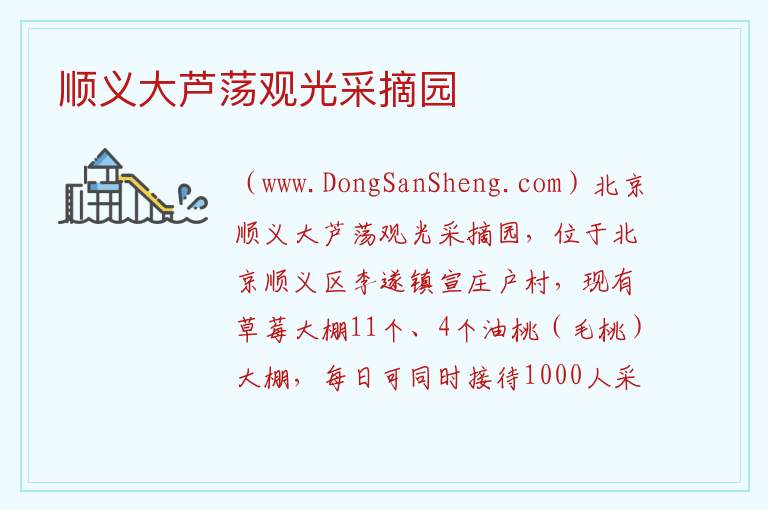 北京市顺义区：顺义大芦荡观光采摘园旅游攻略，北京市顺义区：顺义大芦荡观光采摘园旅游攻略