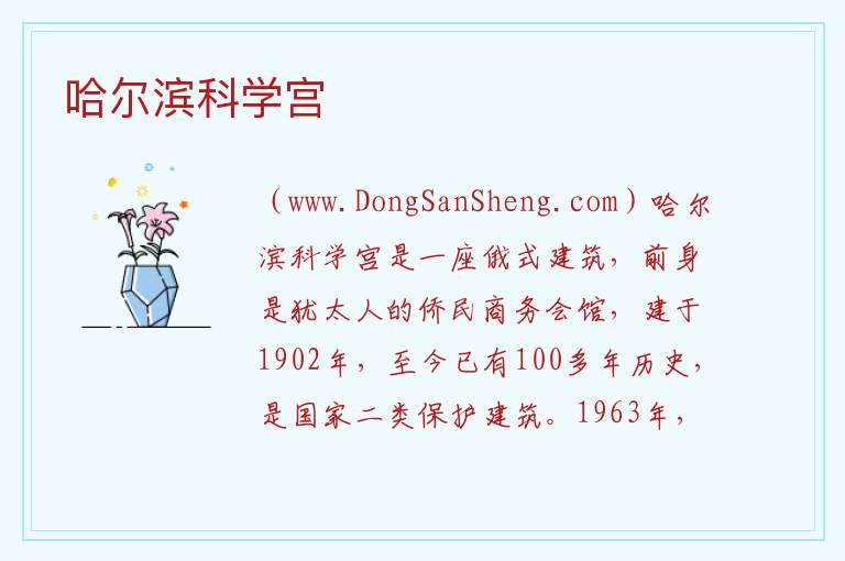 哈尔滨科学宫 黑龙江省哈尔滨市道里：哈尔滨科学宫旅游攻略
