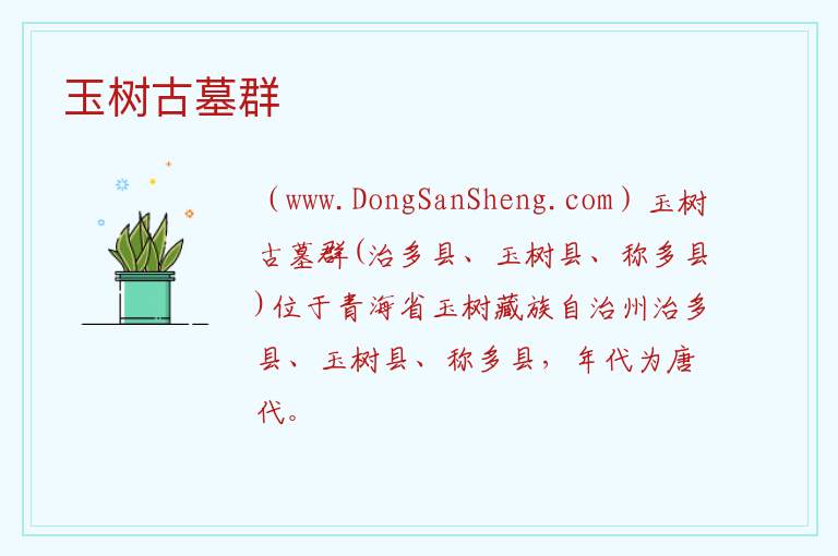玉树古墓群 青海省玉树州治多县：玉树古墓群旅游攻略