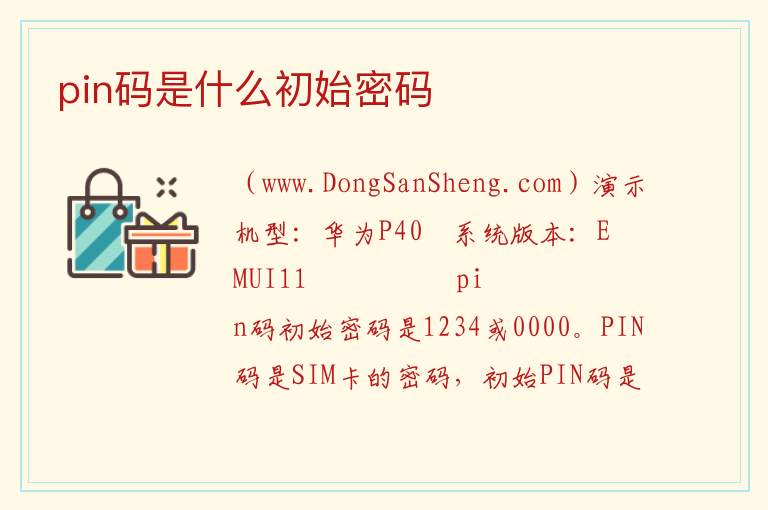 pin码是什么初始密码 