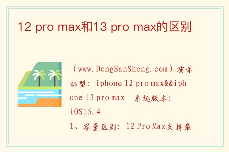 12 pro max和13 pro max的区别 
