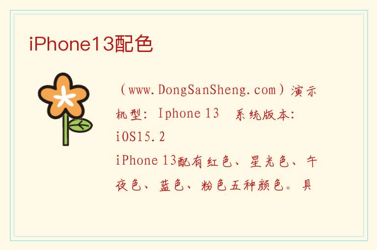 iPhone13配色 